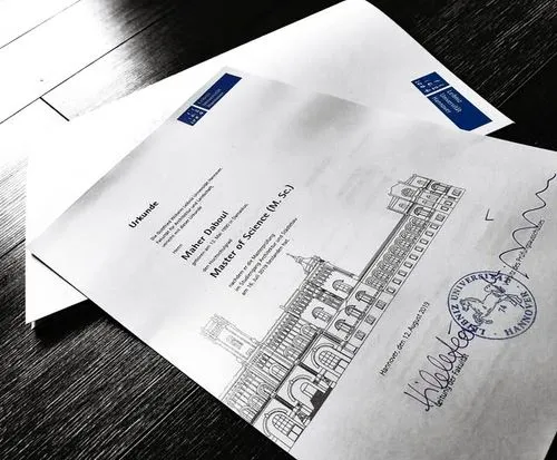 Maher Daboul Master certifcate Prize شهادة تخرج ماهر دعبول