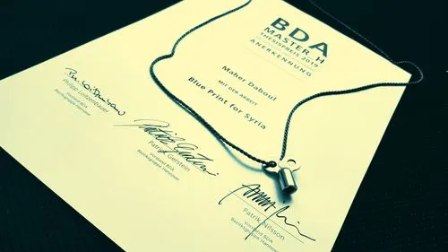 Maher Daboul BDA  Prize تخرج ماهر دعبول تكريم