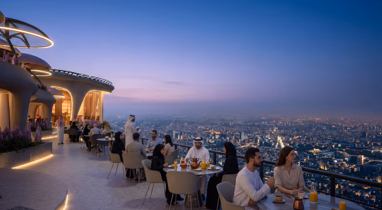 Elevated platform offering a wide view of Damascus from Mount Qassioun