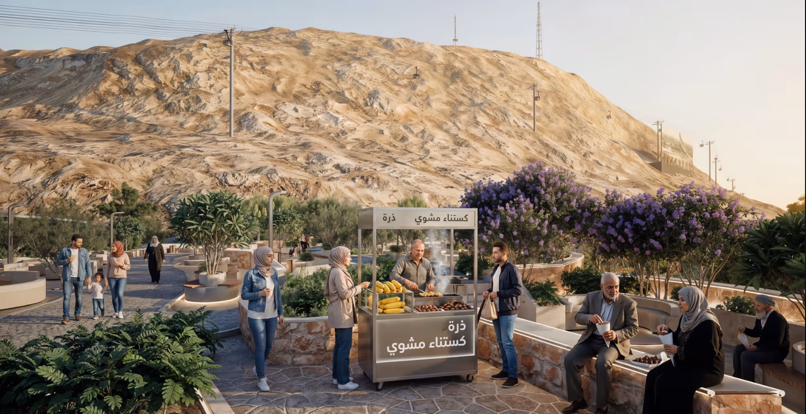 Recreational space within the Qassioun Journey tourism and development project