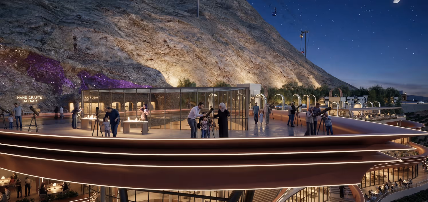 Design rendering of the Qassioun Wings viewing structure