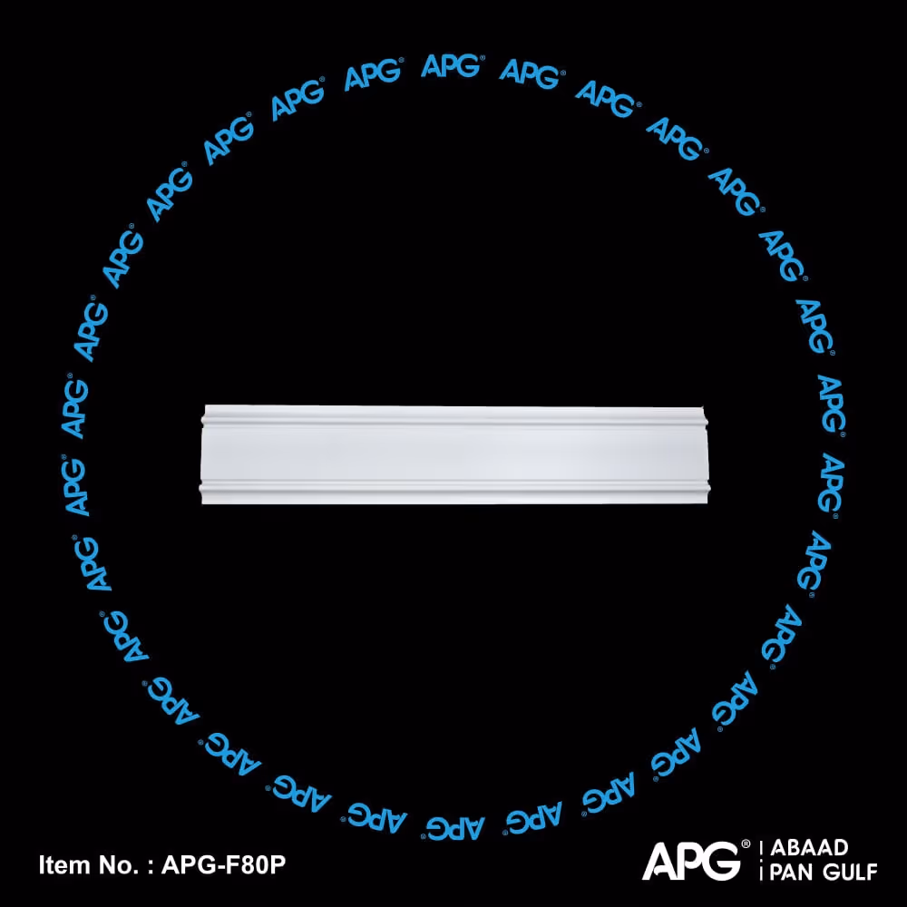 APG-F80P polystyrene fiber decorative frame belt strip 8 cm white