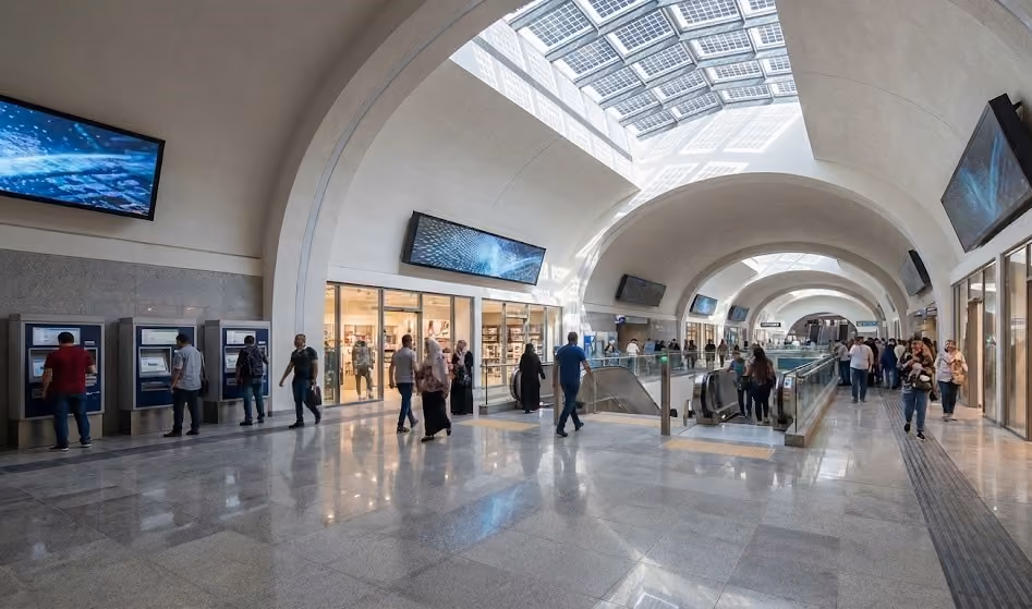 Detailed station and route illustration for the Damascus Metro Green Line project