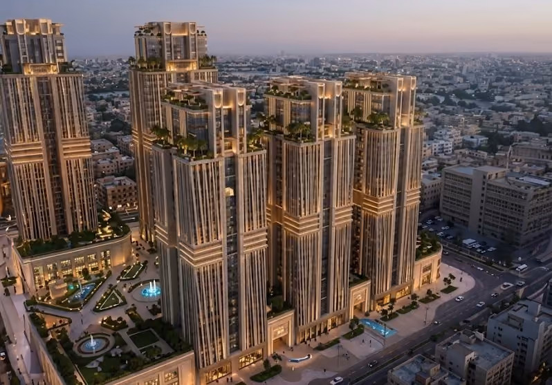Damascus Financial Centre development site in the Baramkeh district