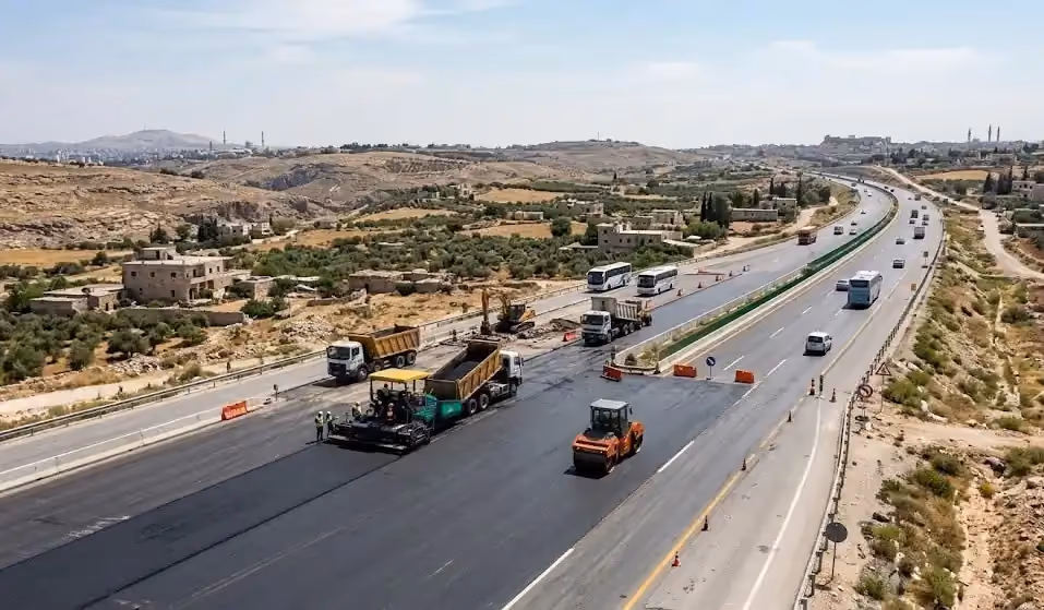 إعادة تأهيل الطريق الدولي بين دمشق وحلب