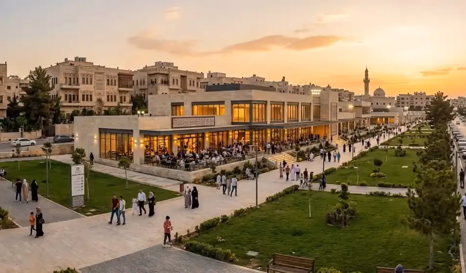 غلاف فرصة استثمارية إنشاء النادي الاجتماعي والاستثمار - غرب الزهراء | منصة إعمار سوريا