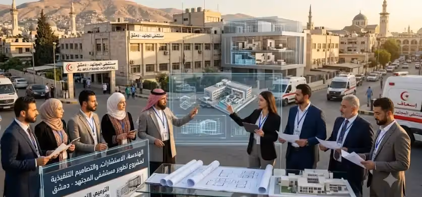 مناقصة خدمات هندسية وتصاميم تنفيذية لمشفى المجتهد في دمشق