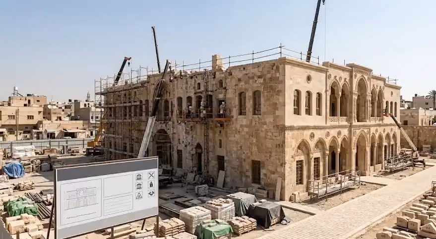 مناقصة تنفيذ مشروع ترميم لوزارة السياحة في دمشق