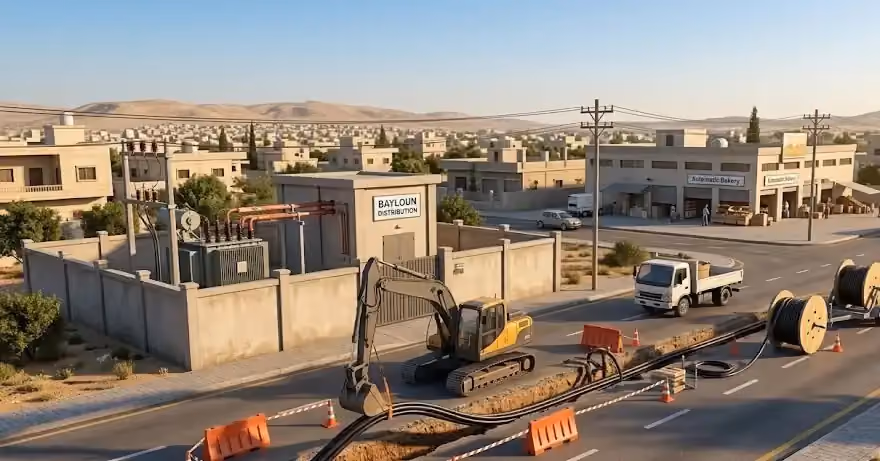 مناقصة تأهيل كبل توتر متوسط في الرستن لشركة كهرباء حمص