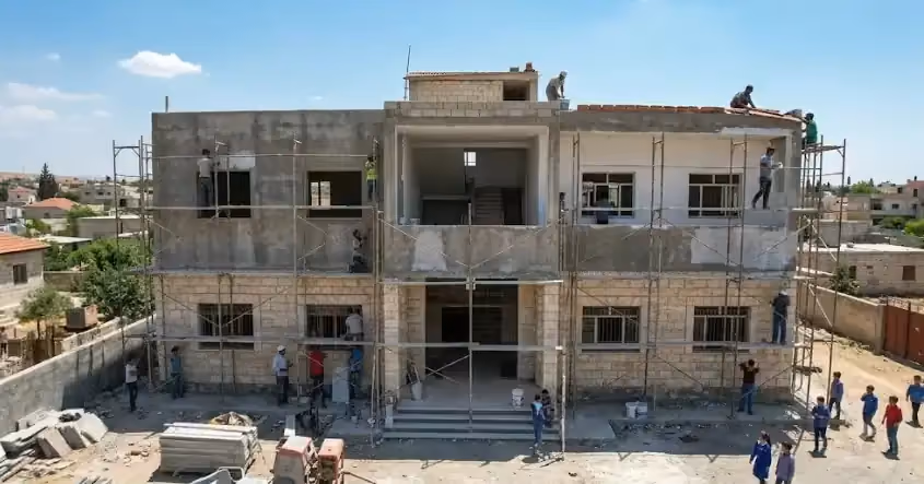 مناقصة تأهيل وترميم مدرسة عبد الله بن عمر في جسرين بريف دمشق