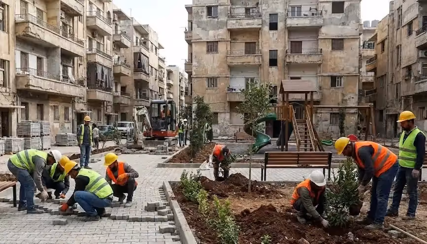 إعادة تأهيل حديقة البحتري — حي الصاخور في حلب