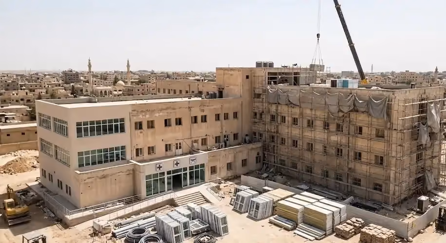 إعادة تأهيل مستشفى الحسكة الوطني من قبل منظمة بلومونت