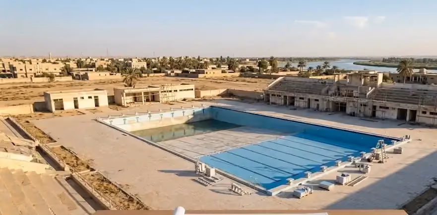 مناقصة ترميم وإكساء واستثمار المسبح الدولي لمديرية الرياضة والشباب في دير الزور