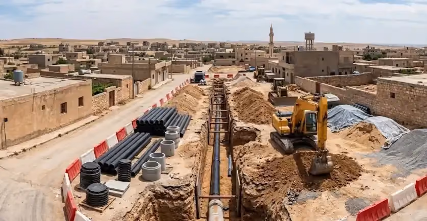 مناقصة صيانة واستبدال شبكة الصرف الصحي في بلدة خلفة بحمص