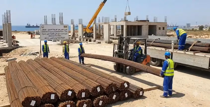 مناقصة توريد حديد تسليح محلزن لمشروع معبر العريضة الحدودي في طرطوس