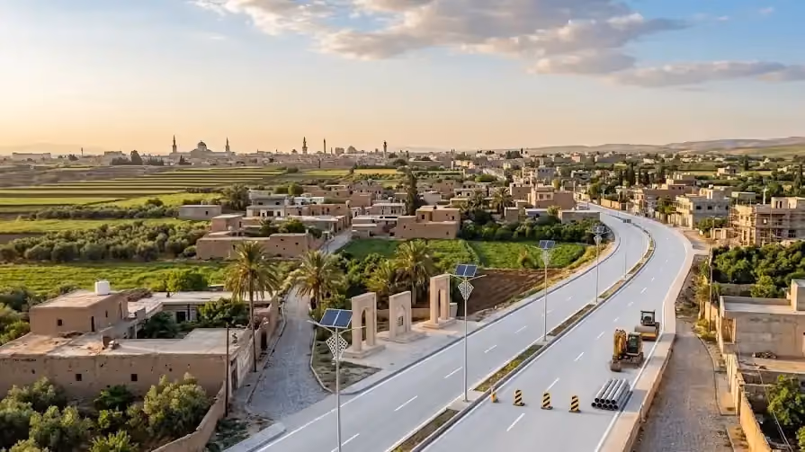 مناقصة تنفيذ طريق لمجلس بلدة حزة في ريف دمشق