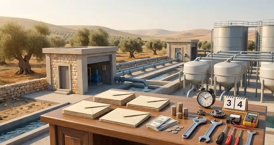 تشغيل محطة مياه سرمدا الجنوبية، إدلب