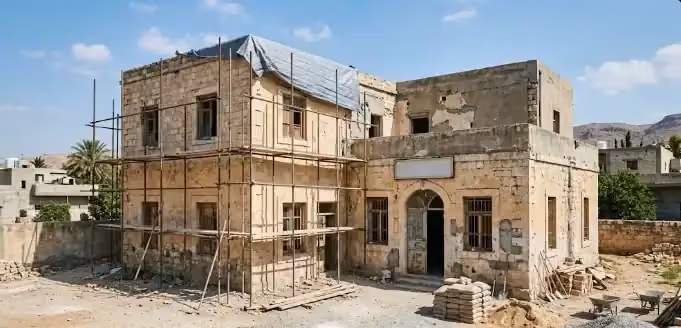 مناقصة تأهيل مركز التنمية الاجتماعية في طيبة الإمام لمنظمة إيلاف للإغاثة والتنمية