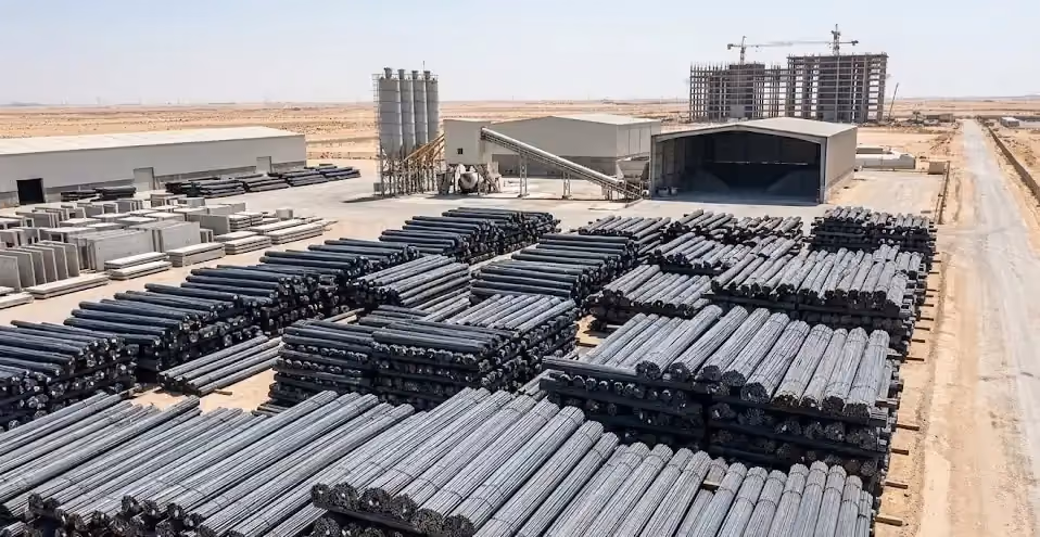  توريد 805 طن من حديد التسليح عالي المقاومة
