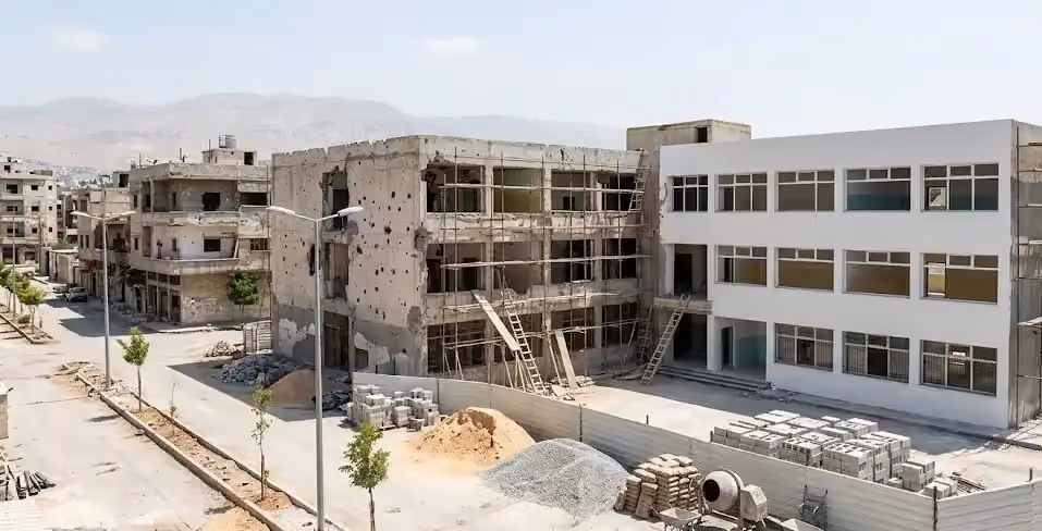 مناقصة تأهيل مدرسة النقب للأونروا في منطقة يرموك بدمشق